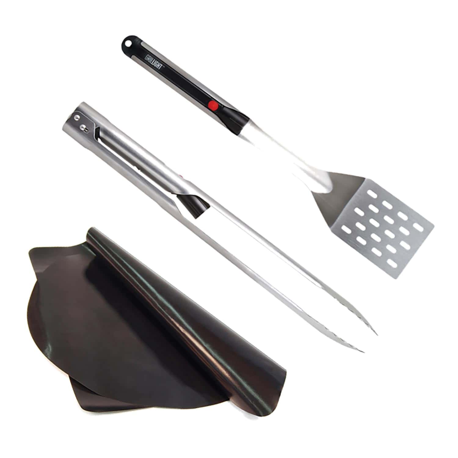 Set de Regalo de Espátula y Pinzas para Parrilla con Luz