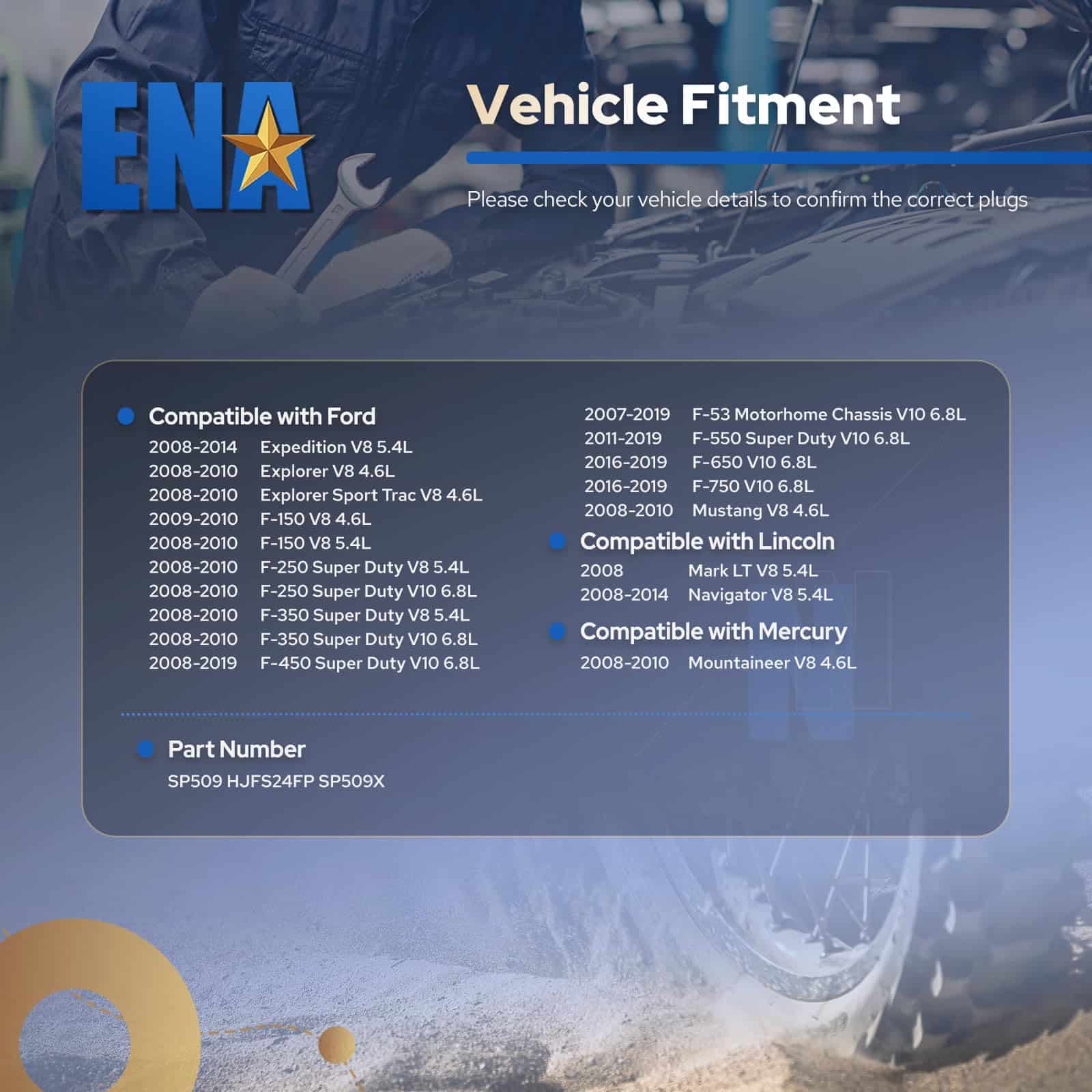 Bujía de Platino ENA para SP509 HJFS24FP Compatible con - Imagen 7