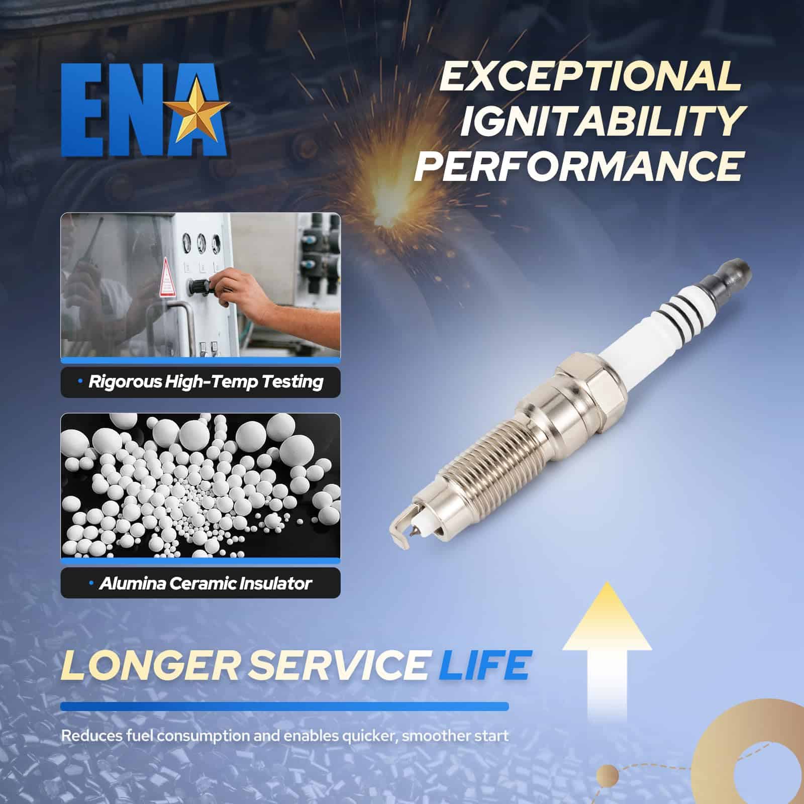 Bujía de Platino ENA para SP509 HJFS24FP Compatible con - Imagen 4