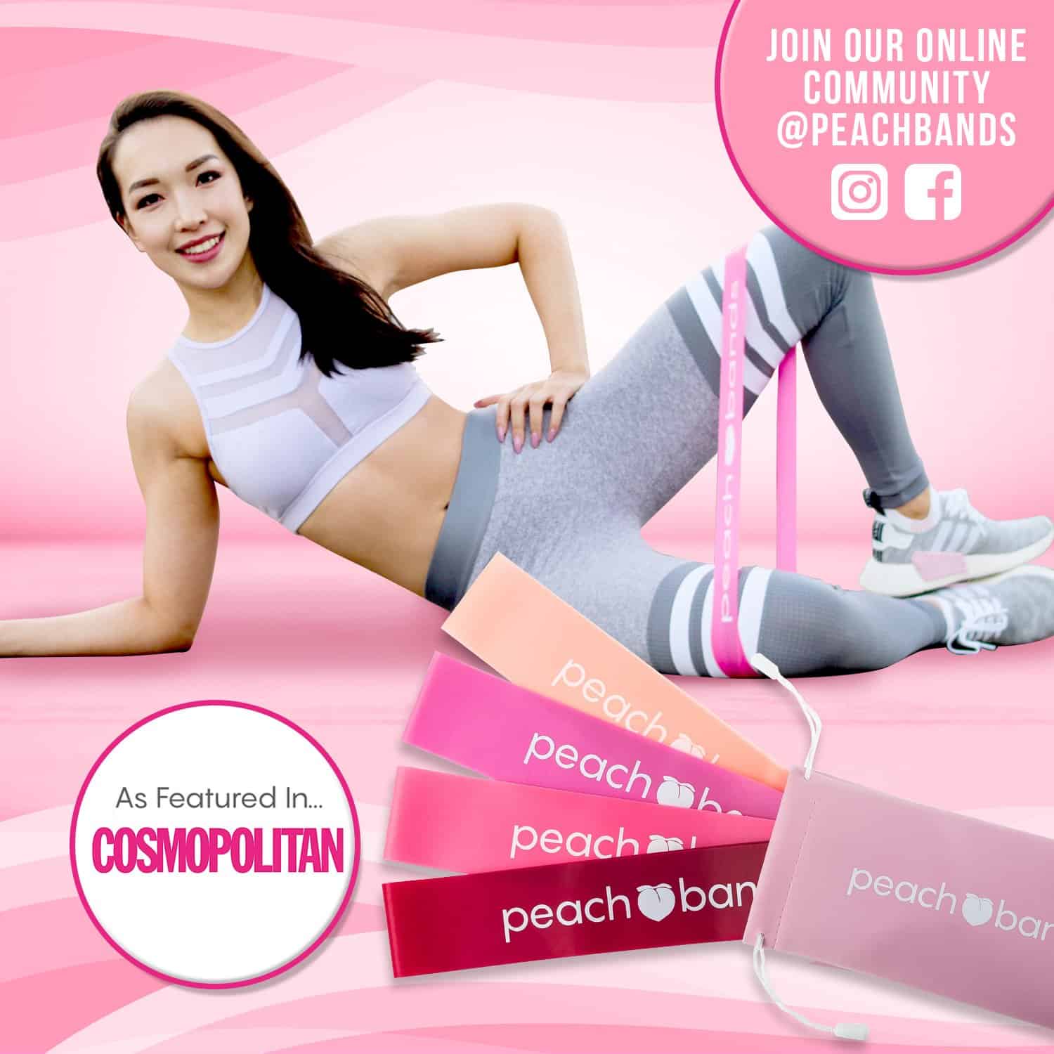 Set de Bandas de Resistencia Peach Bands -Rosa - Imagen 4