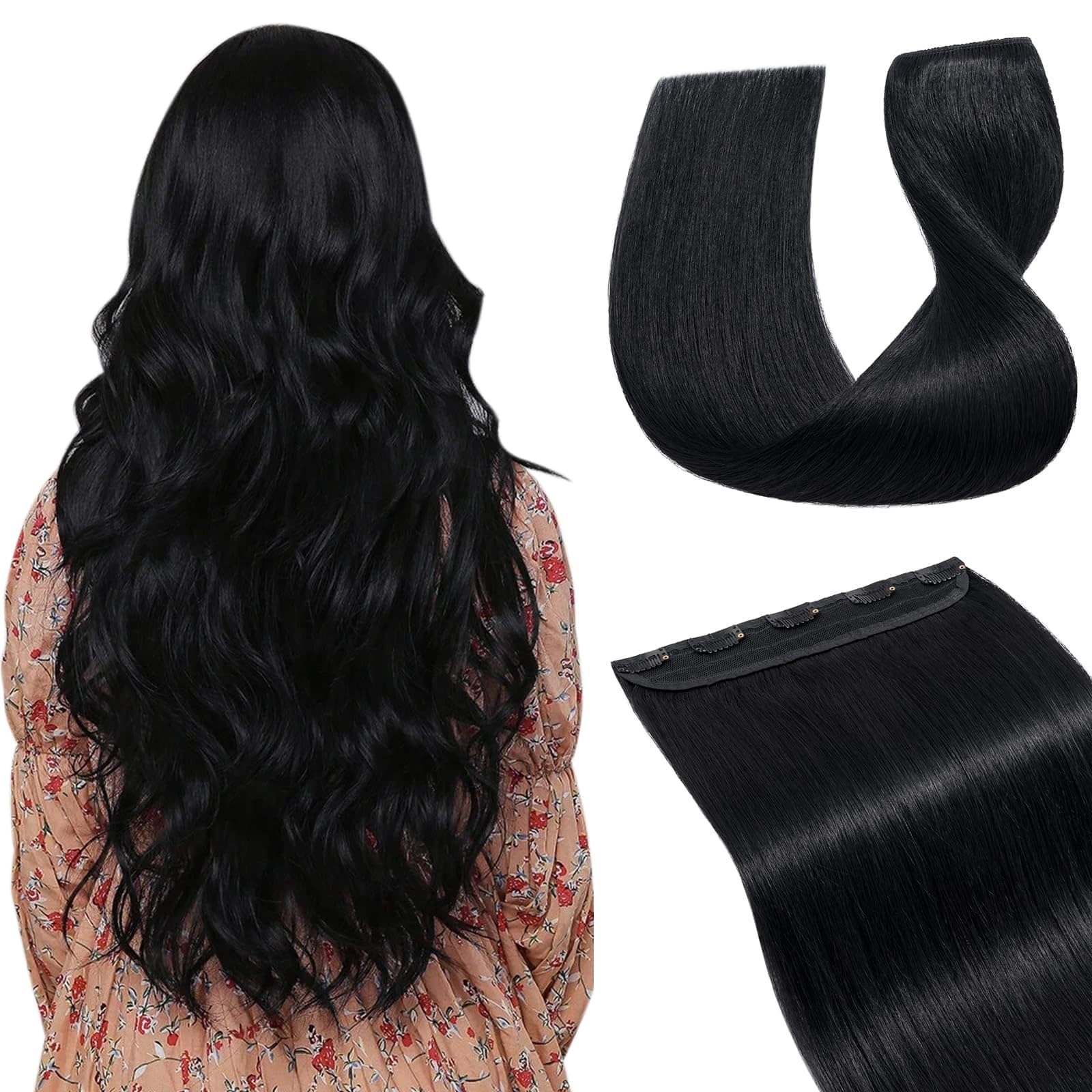 Extensiones de Cabello Clip en de 18 Pulgadas 100% Cabello