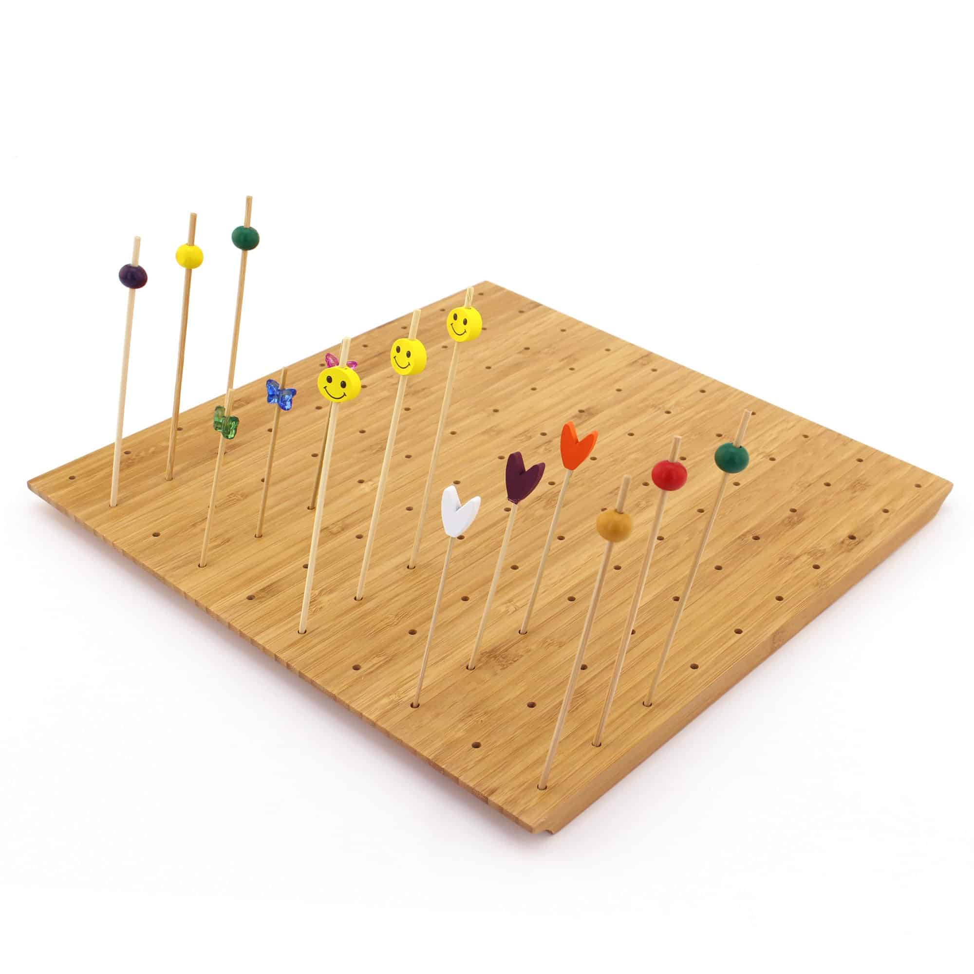 Soporte de bambú para pinchos de 12"x11.8" con 100
