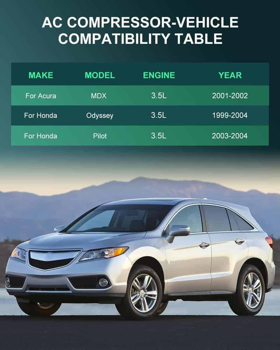 Compresor de Aire Acondicionado SCITOO para Acura MDX para - Imagen 3