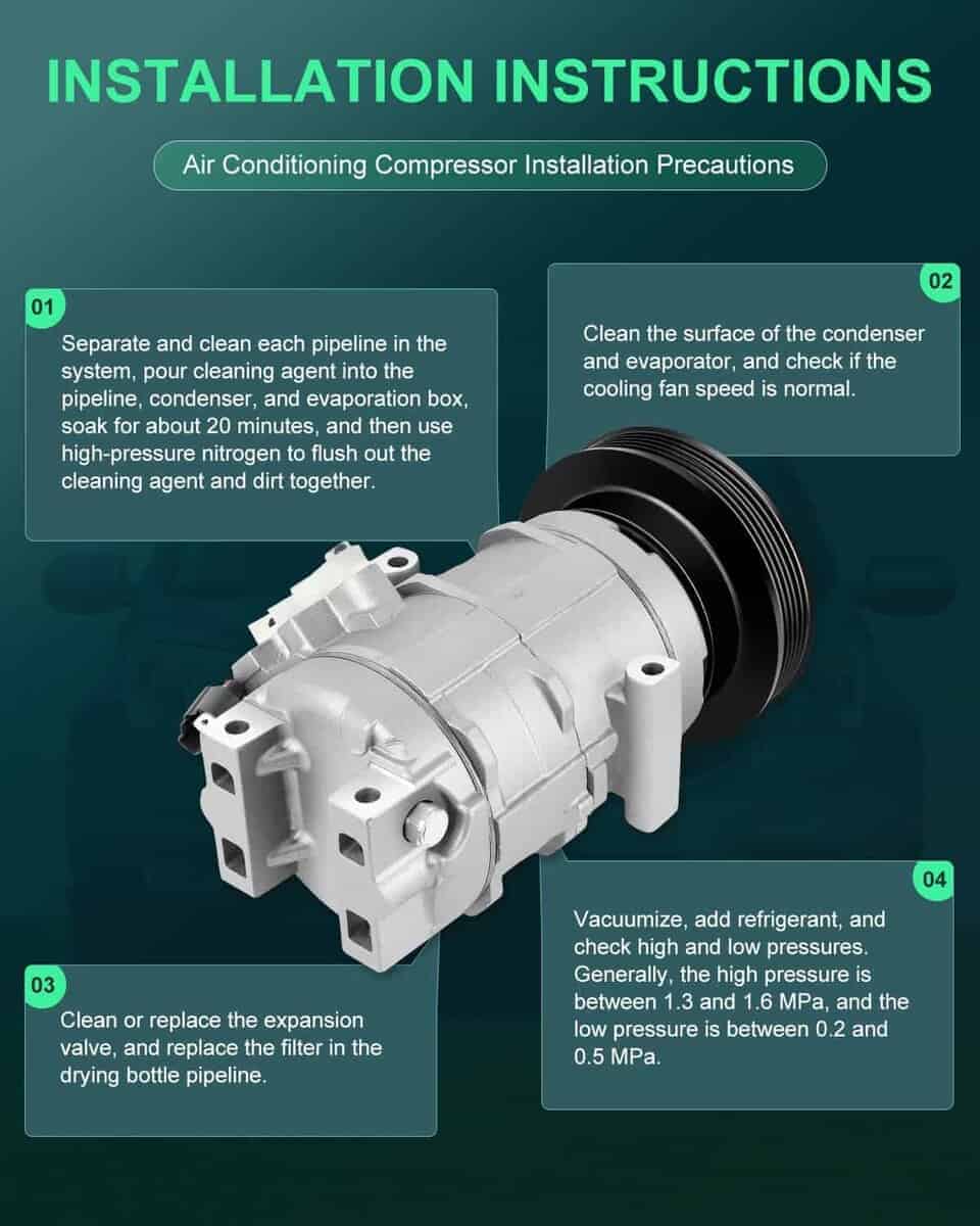 Compresor de Aire Acondicionado SCITOO para Acura MDX para - Imagen 8