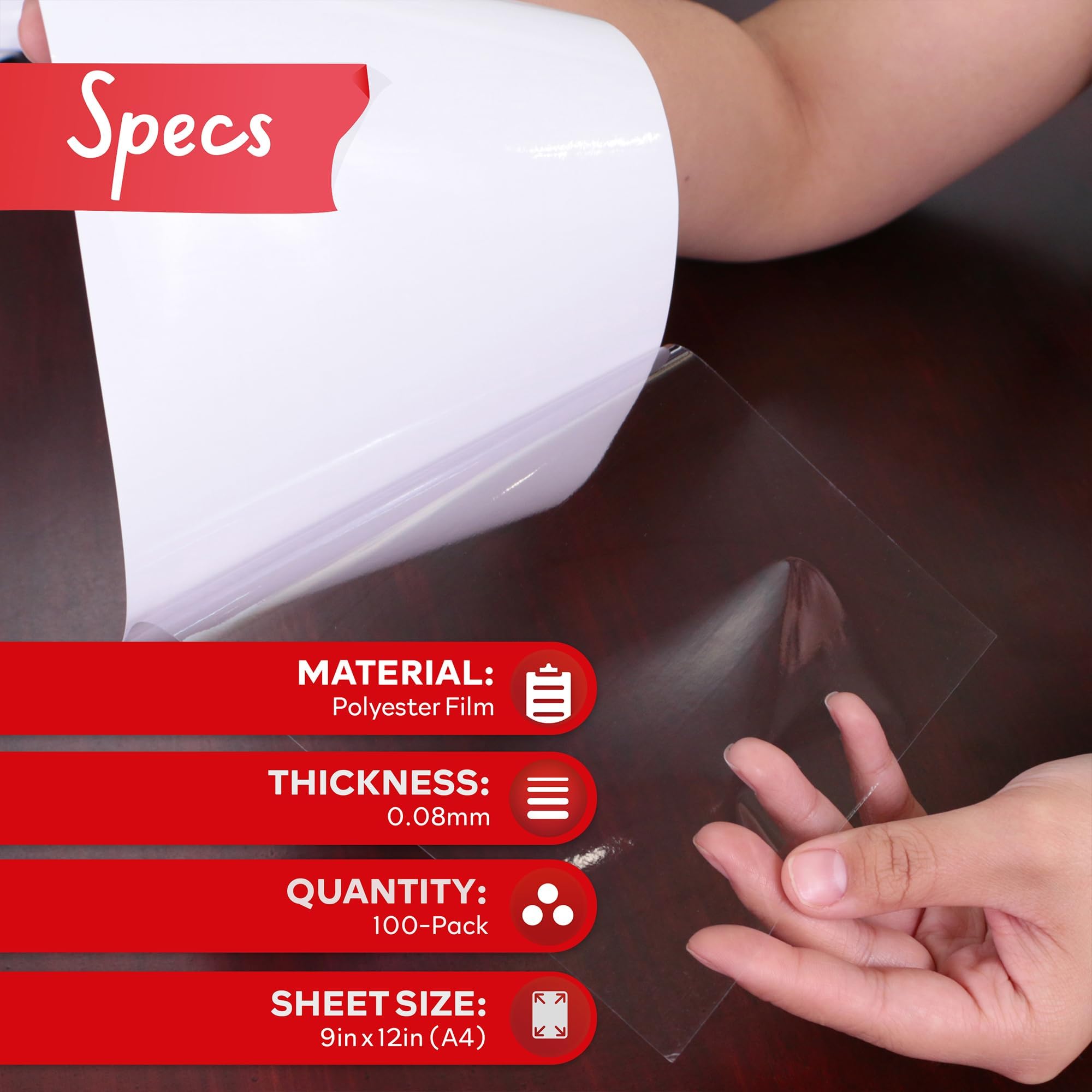 Hojas de Laminación Autoadhesivas XFasten, 9 x 12 Pulgadas - Imagen 3