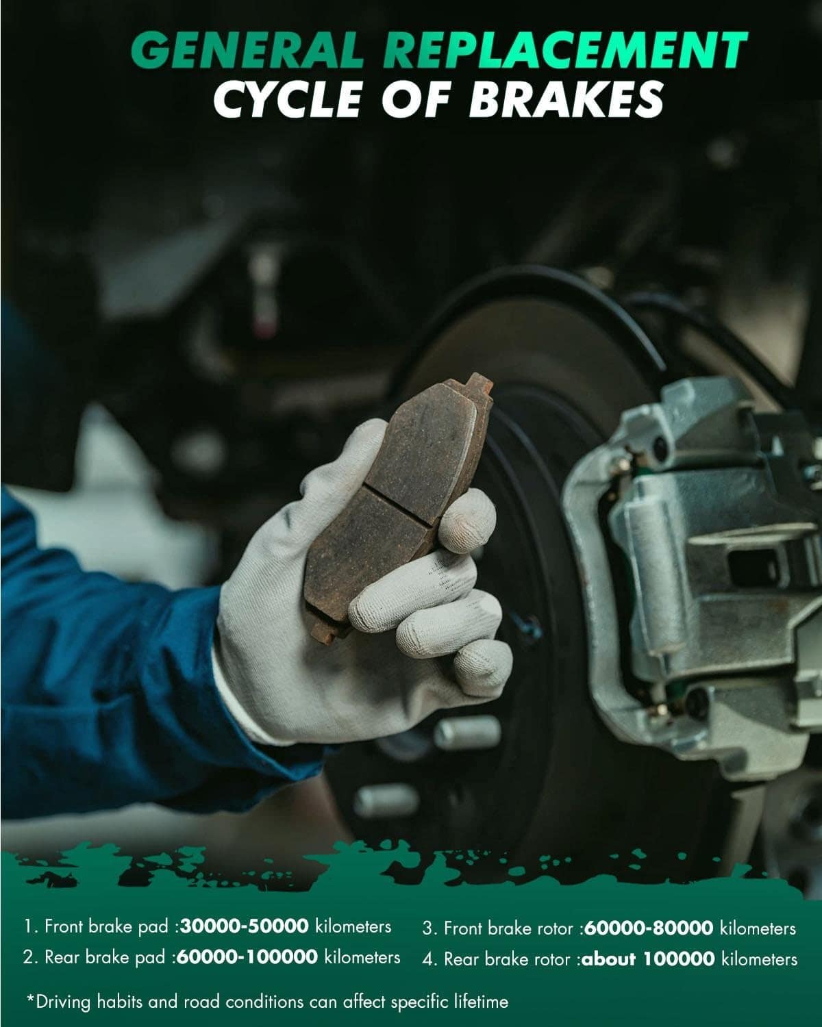 Pastillas de Freno de Cerámica SCITOO, 4pcs Pastillas de - Imagen 7