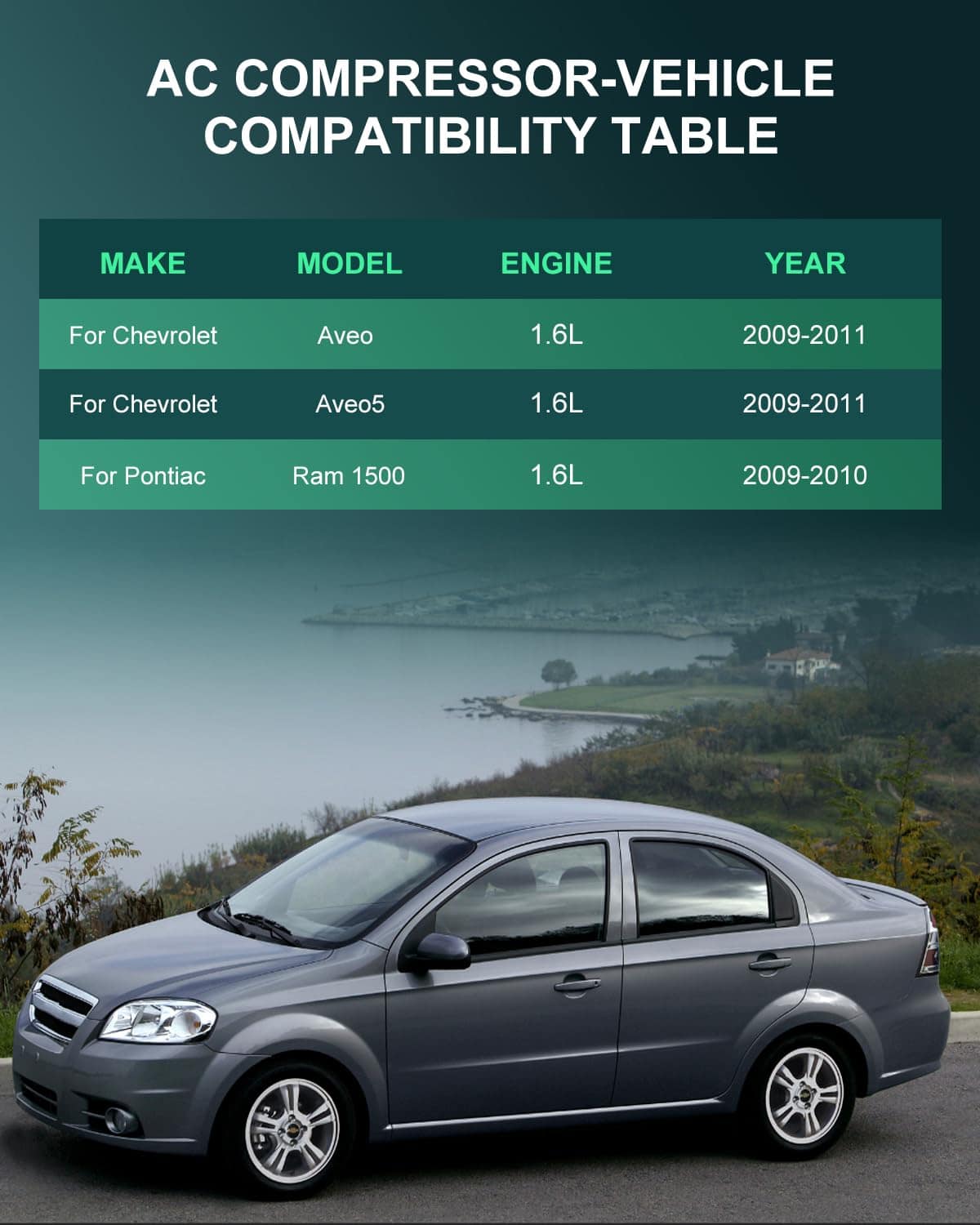 Compresor de Aire Acondicionado SCITOO con Embrague CO - Imagen 3