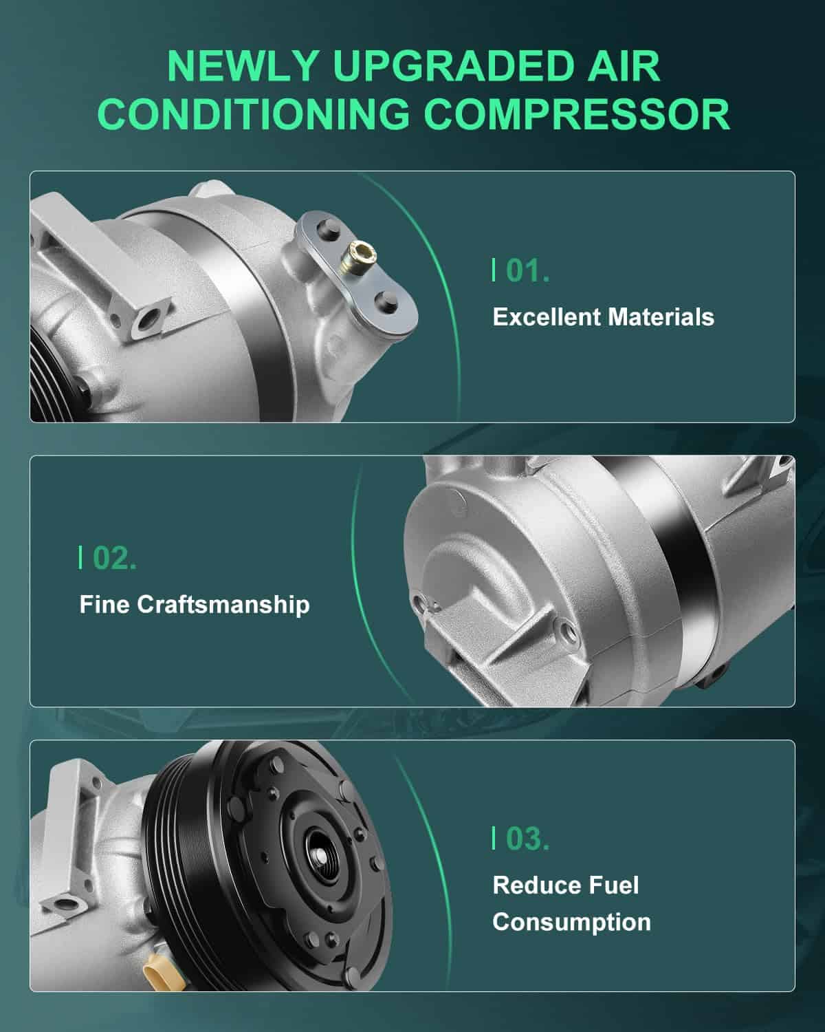 Compresor de Aire Acondicionado SCITOO con Embrague CO - Imagen 5