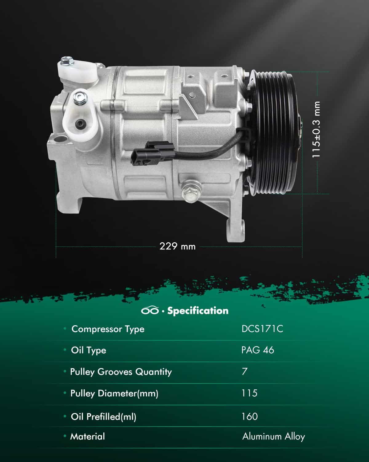Compresor de Aire Acondicionado SCITOO CO 10868C Compatible - Imagen 9