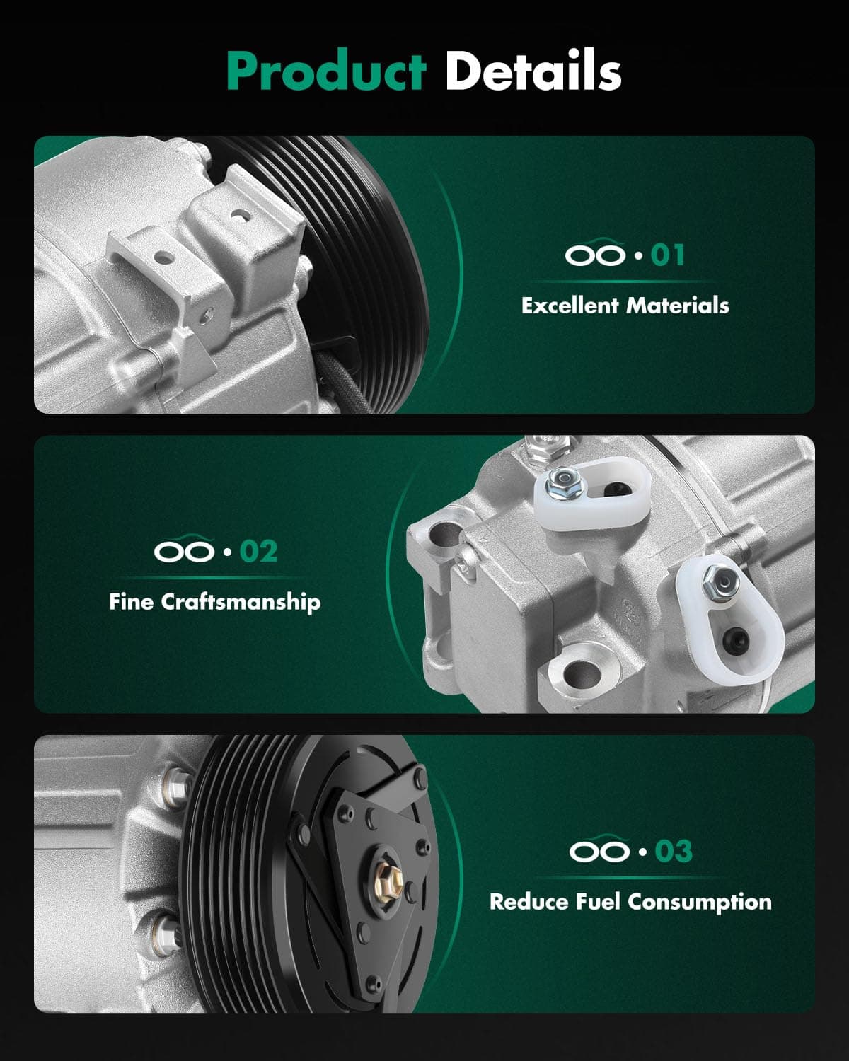 Compresor de Aire Acondicionado SCITOO CO 10868C Compatible - Imagen 7