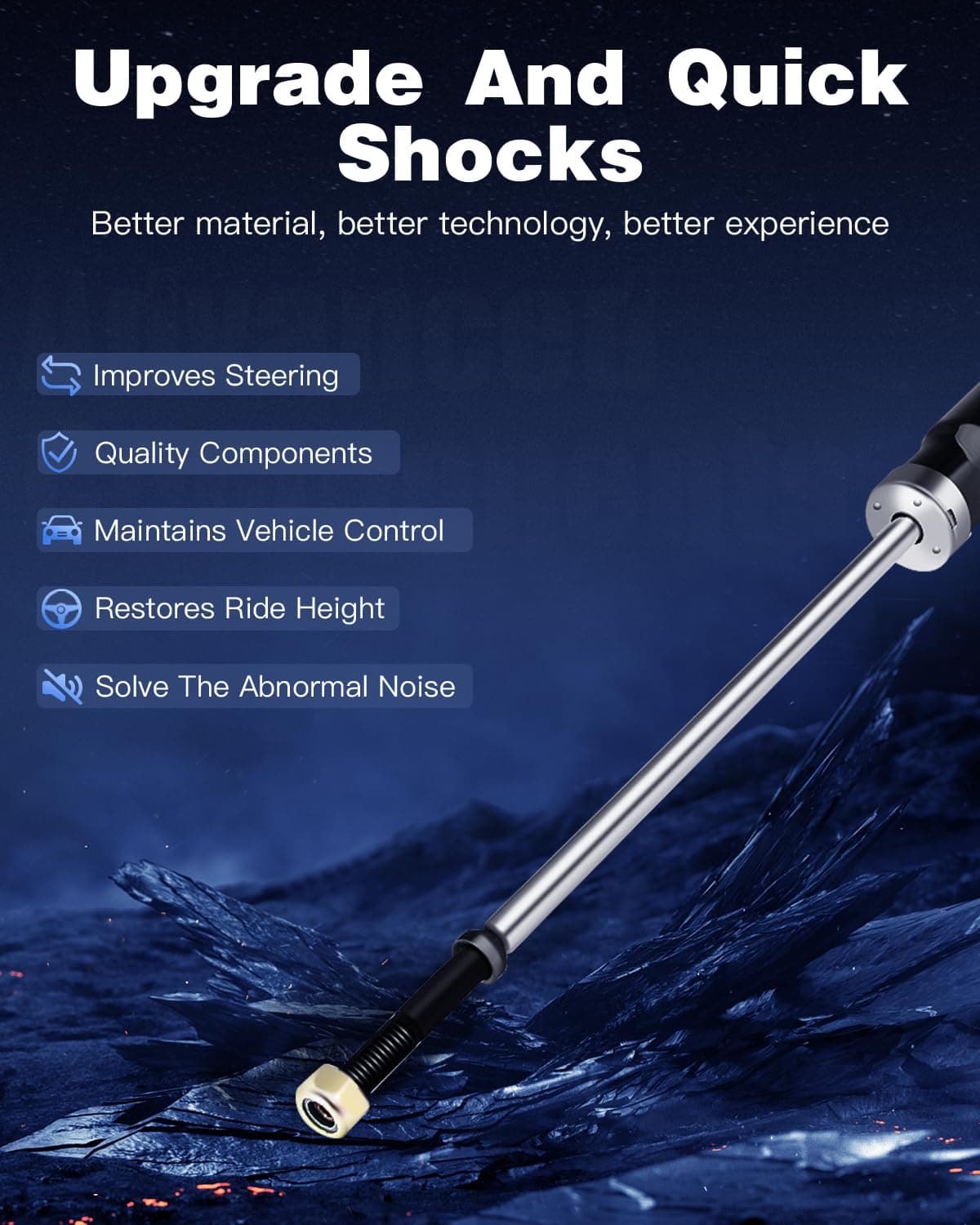 Amortiguadores para Toyota, ECCPP 2 piezas para - Imagen 4