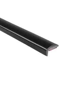 Guarda labios de PVC Trim-Lok, Negro con cinta adhesiva de