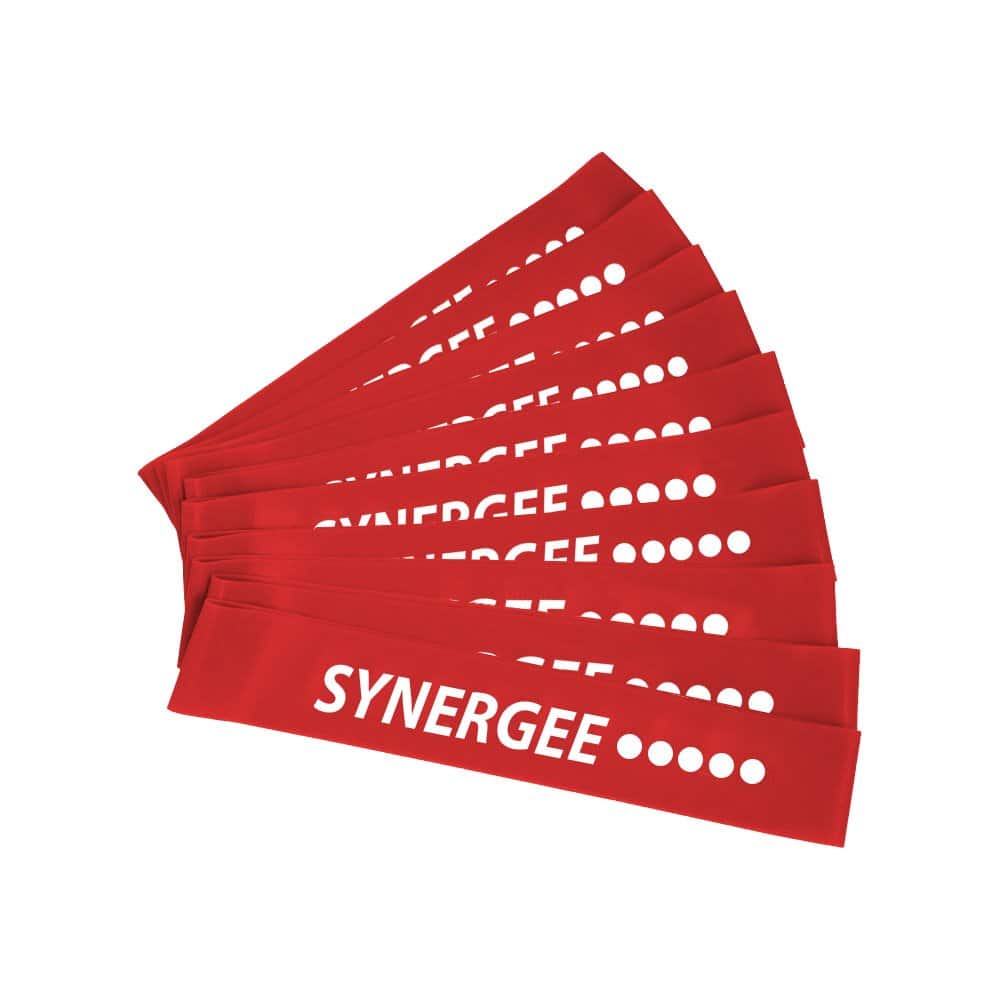 Synergee 10 Pack Mini Band de Resistencia Red de Bucle de