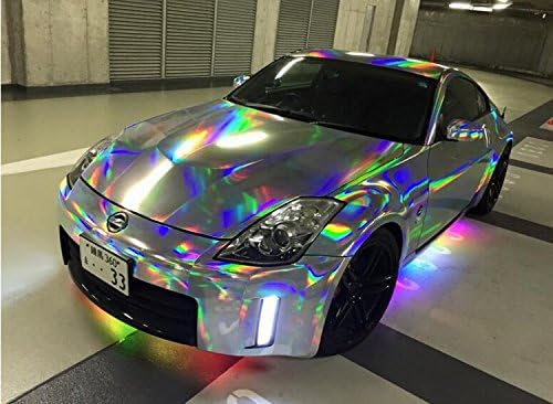 Papel de Vinilo Cromado Holográfico Plateado VViViD con - Imagen 3