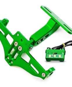 Soporte de matrícula de motocicleta universal con luz LED