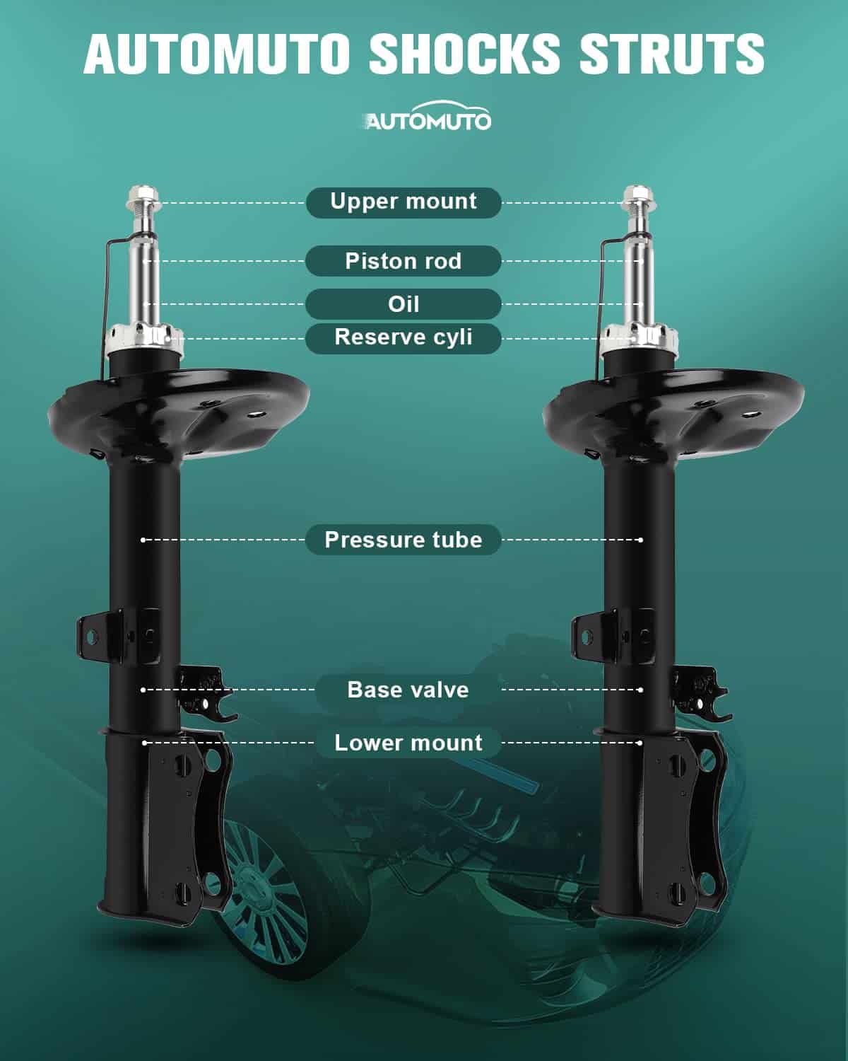 Amortiguadores traseros AUTOMUTO - Compatible con Lexus - Imagen 8