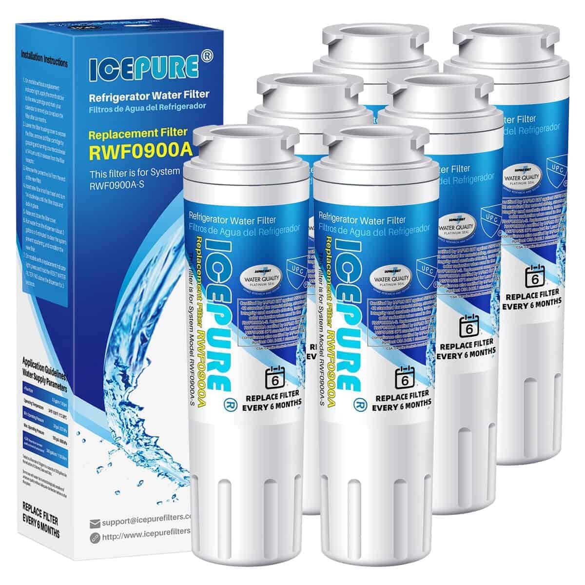 Filtro de Agua para Refrigerador ICEPURE UKF8001 Reemplazo