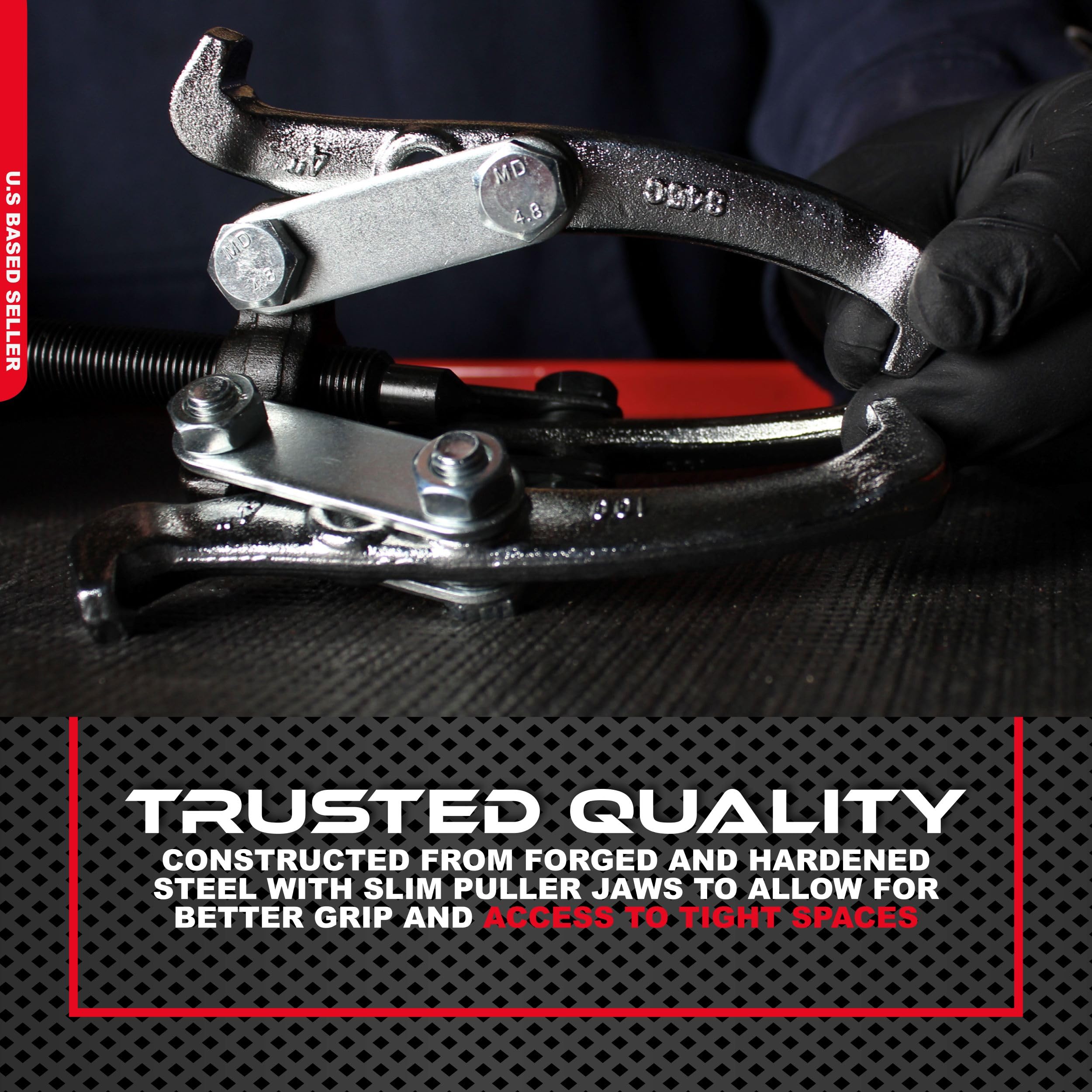 ABN Juego de 4 Extractores de Engranajes de 3 Garras - 3in, - Imagen 6