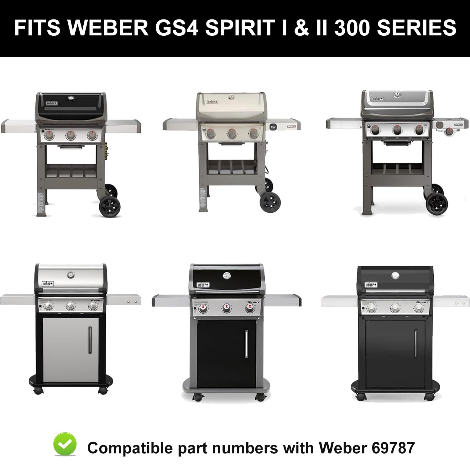 69787 18'' Tubo Quemador de Repuesto para Weber Spirit II - Imagen 4