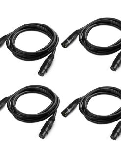 JLPOW 6ft Cable DMX, Cable XLR de Señal de 3 Pines Bañado