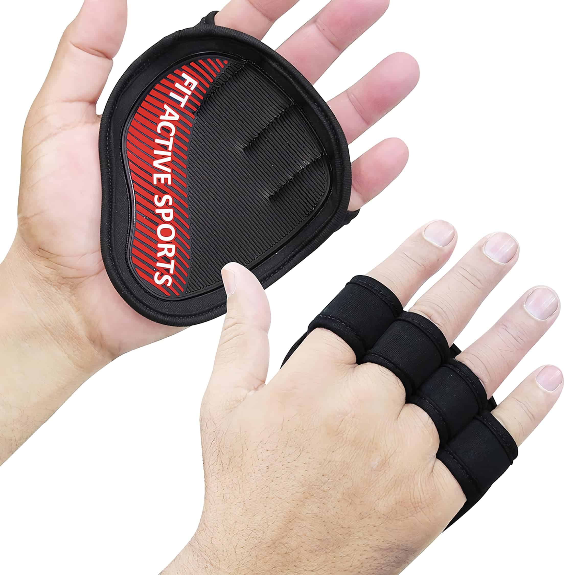 Guantes de levantamiento de pesas Fit Active -Rojo