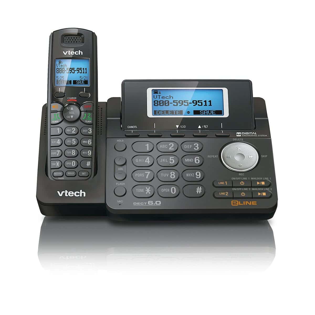 Teléfono inalámbrico expandible de 2 líneas VTech DS6151-11 - Imagen 3