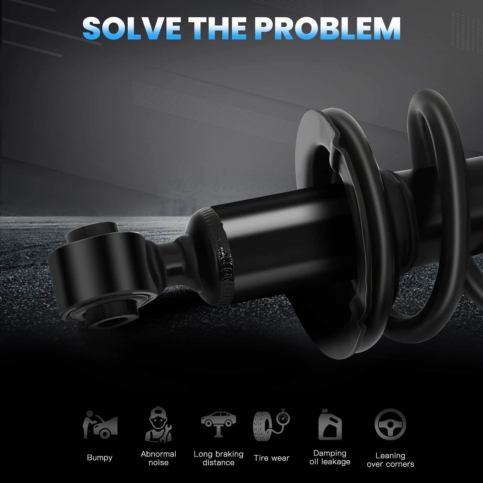 ECCPP Conjunto Completo de Amortiguador de Strut para Honda - Imagen 8