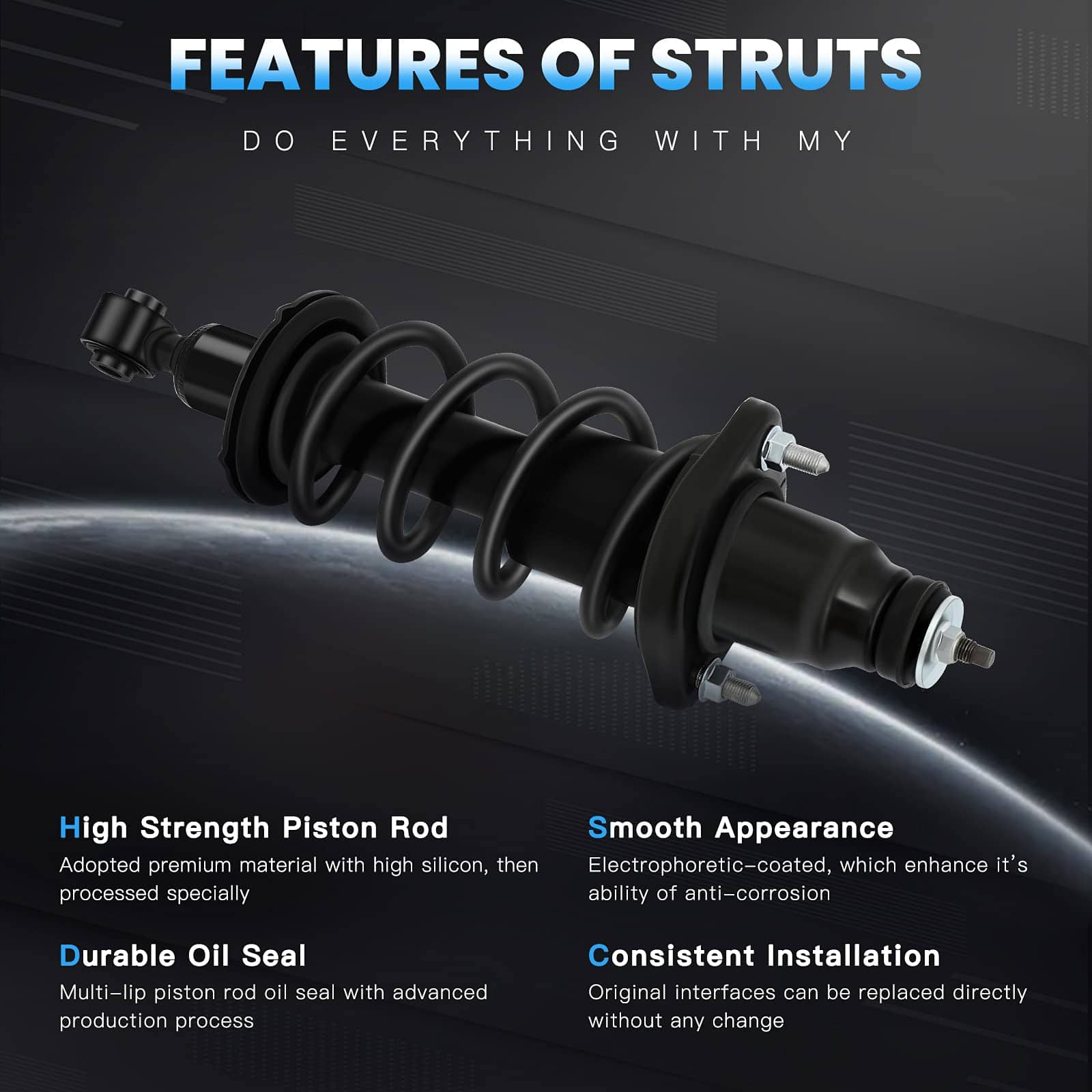 ECCPP Conjunto Completo de Amortiguador de Strut para Honda - Imagen 7