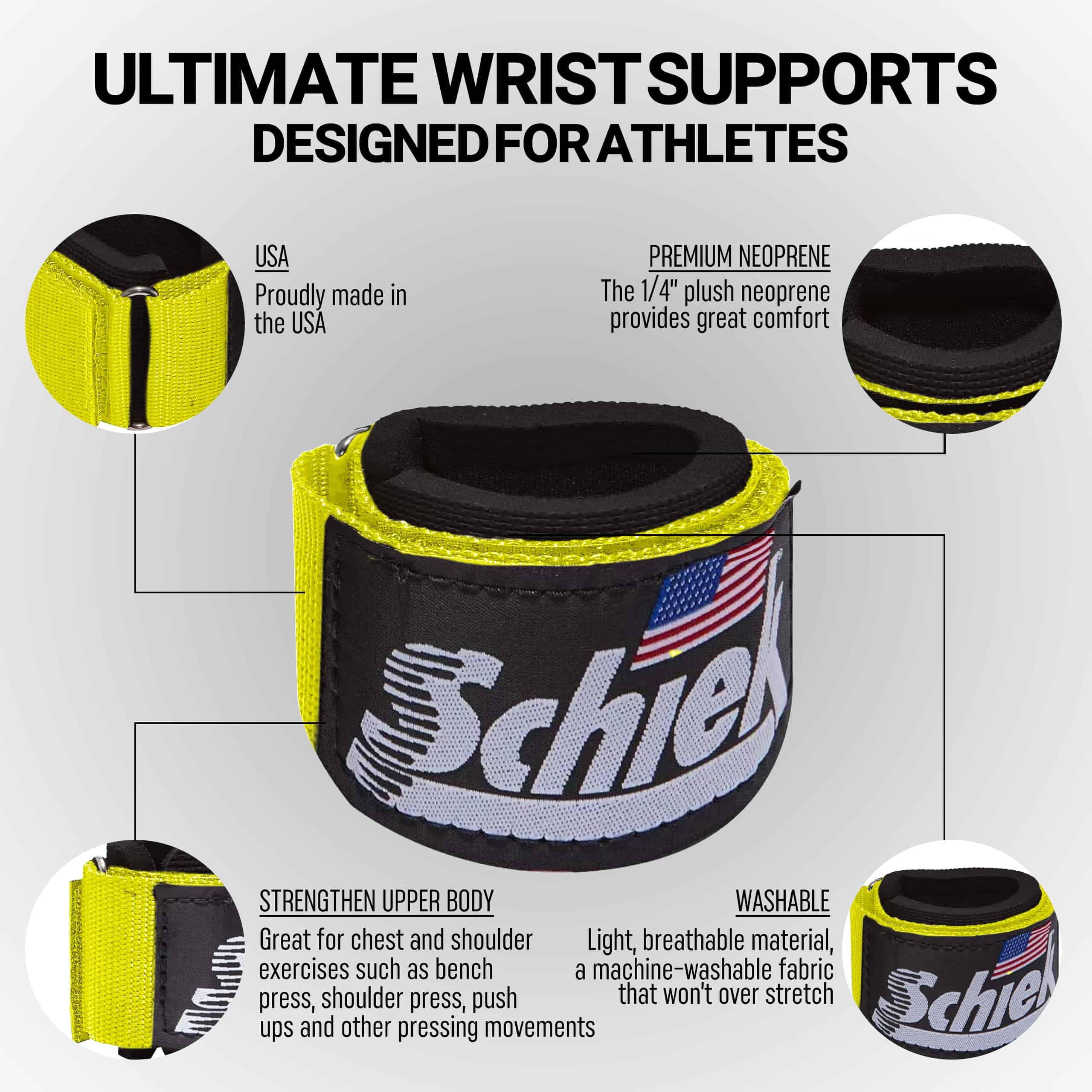 Schiek Sports Modelo 110WS Soportes de muñeca de - Imagen 4