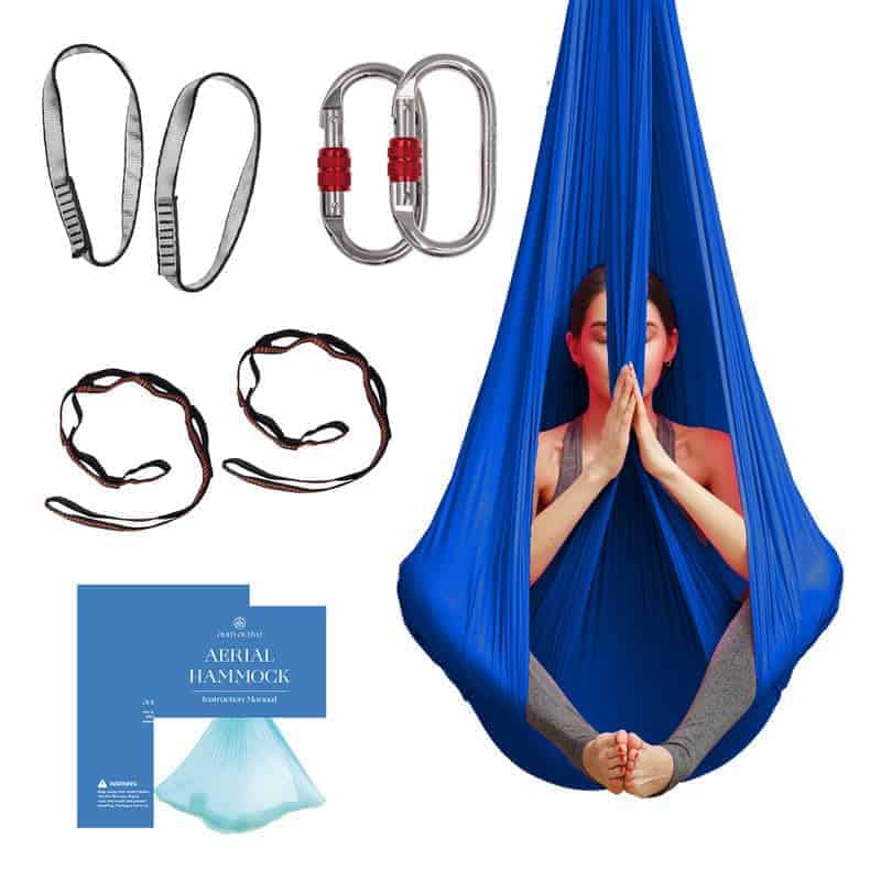 Aum Active Aerial Silk Yoga Hammock & -Navy