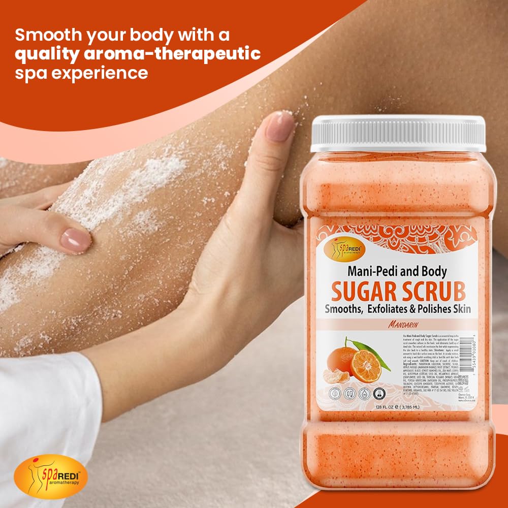 Exfoliante Corporal de Azúcar SPA REDI, Mandarina, 128 Oz, - Imagen 4