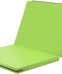 Tapete de Gimnasia Plegable de 3 Secciones -Verde