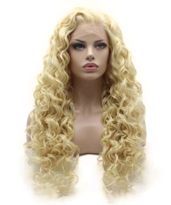 Pelucas de cabello Lushy encaje frontal sintético largo