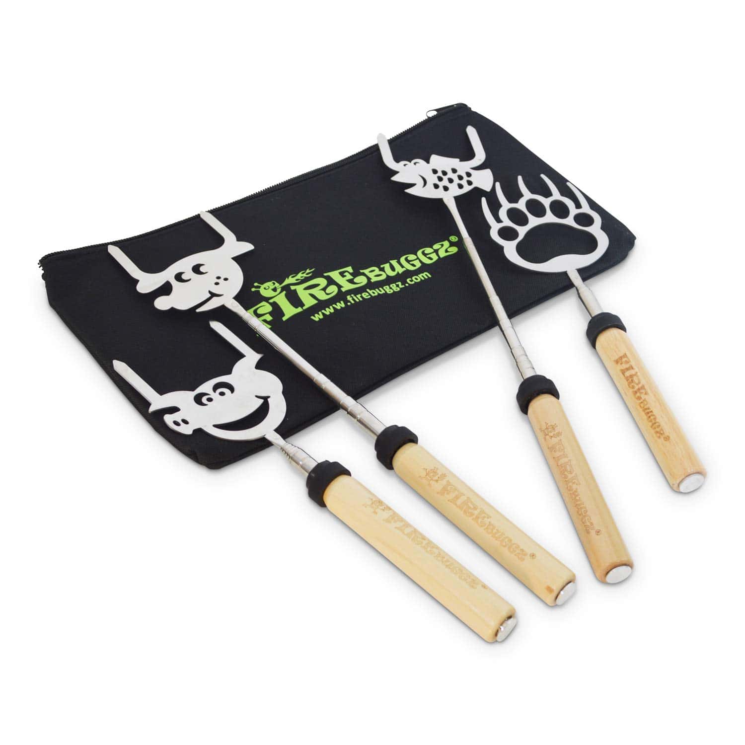 Firebuggz S´Mores Marshmallow Roasting Sticks, Juego de 4