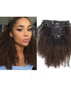 Extensiones de Cabello Lacer Hair 4A 4B Afro Rizado Ombre