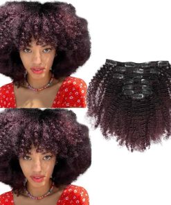 Extensiones de Cabello Humano Ombre Clip in LacerHair Afro