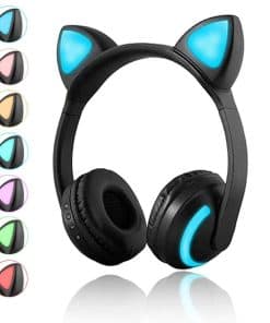 Luckyu Audífonos Inalámbricos con Orejas de Gato con