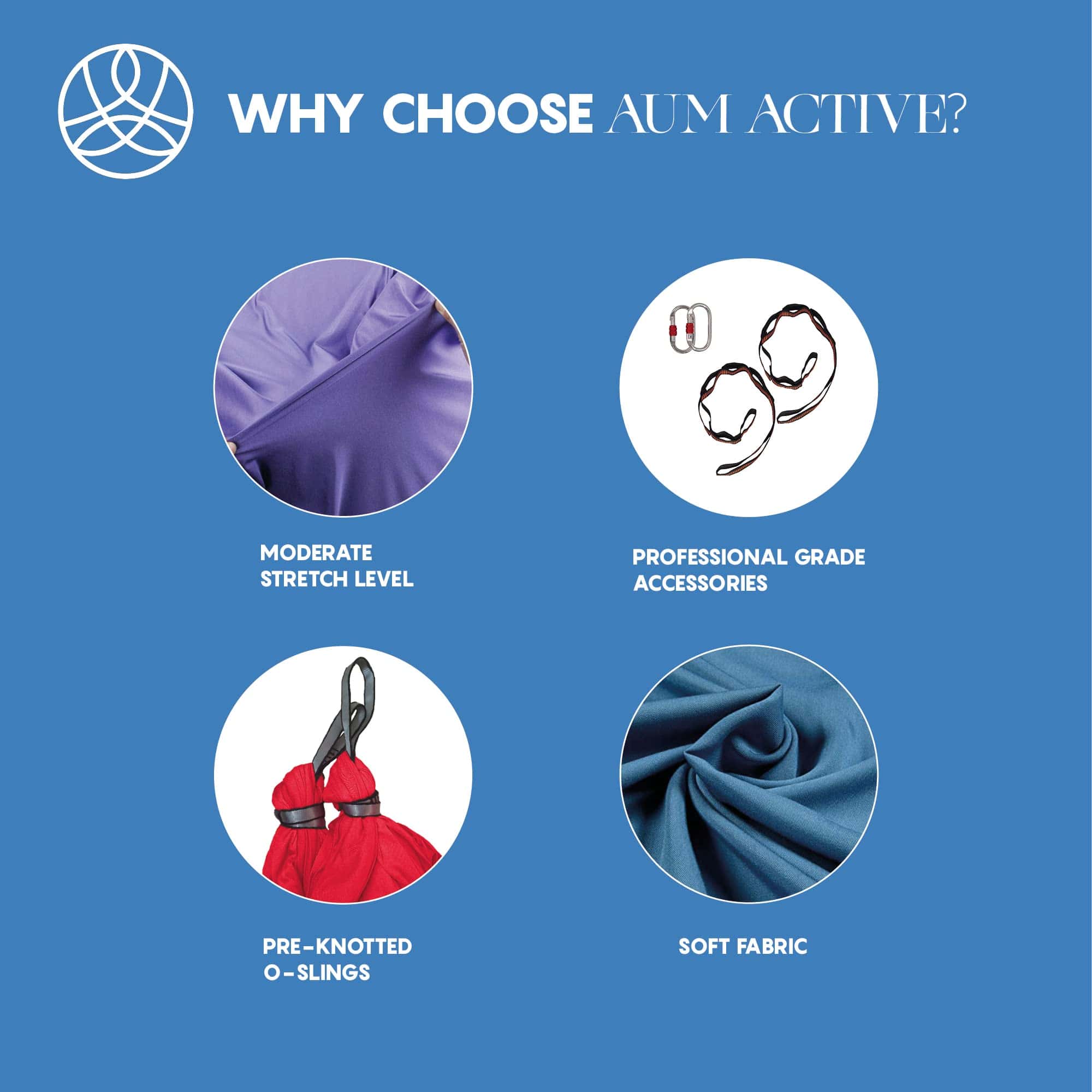 Aum Active Aerial Silk Yoga Hammock & Swing -Rojo - Imagen 5