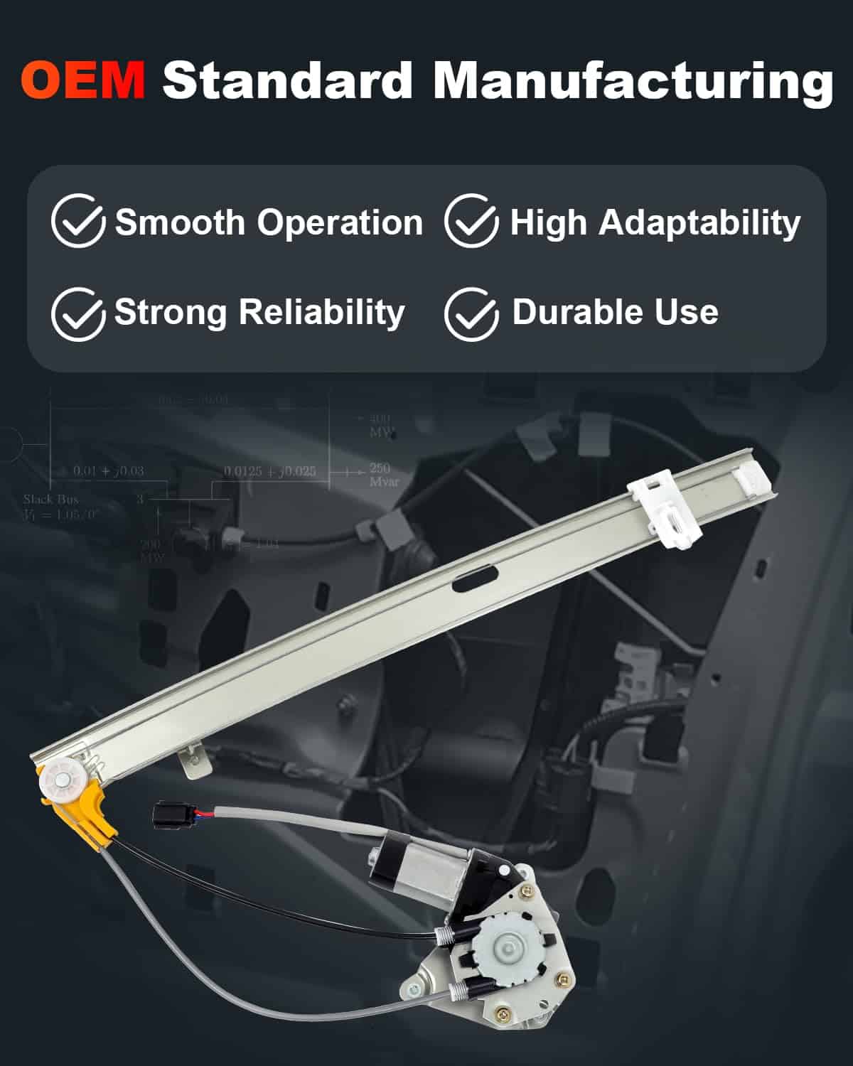 cciyu Regulador de Ventana Eléctrica Trasero del Lado del - Imagen 7