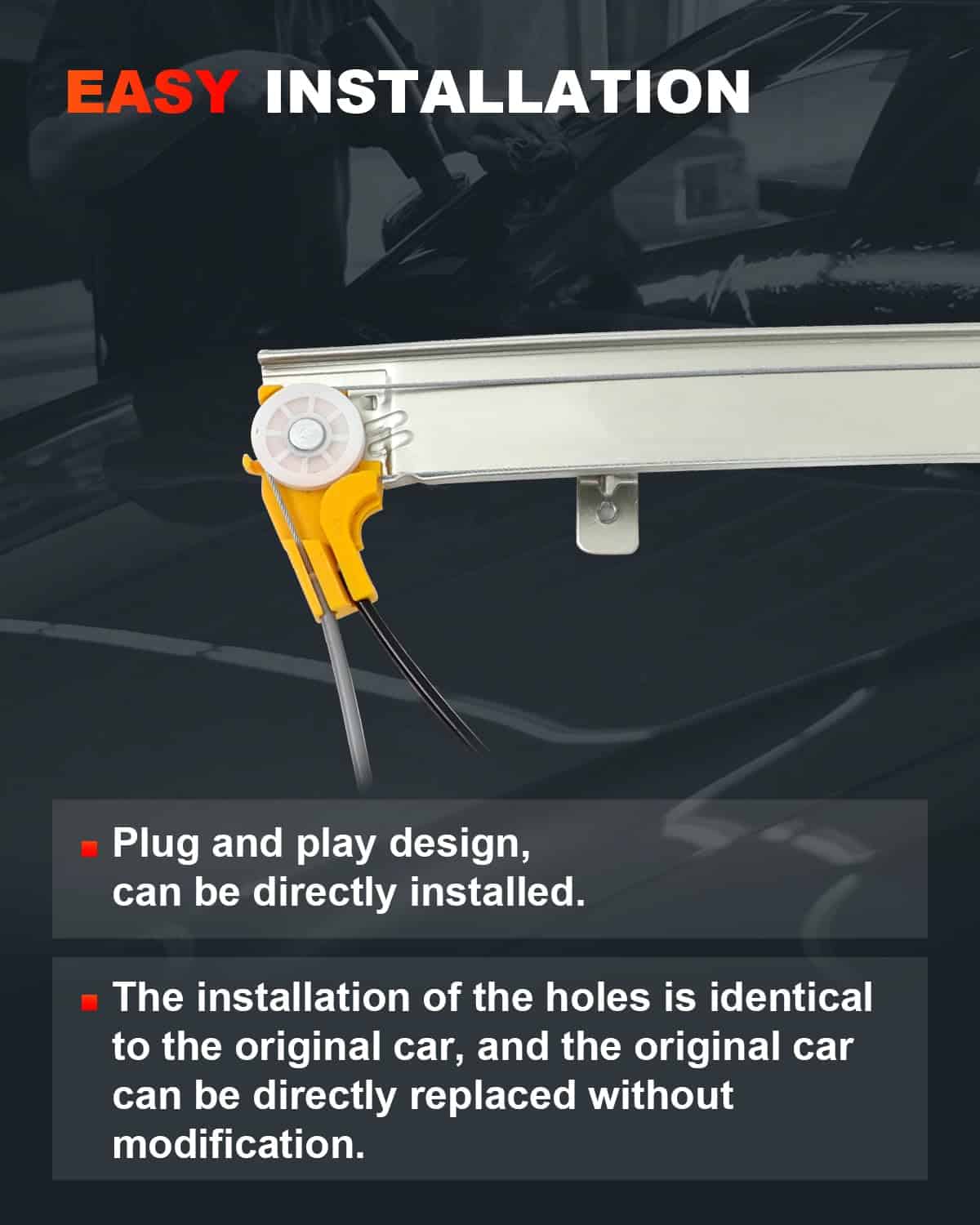 cciyu Regulador de Ventana Eléctrica Trasero del Lado del - Imagen 8