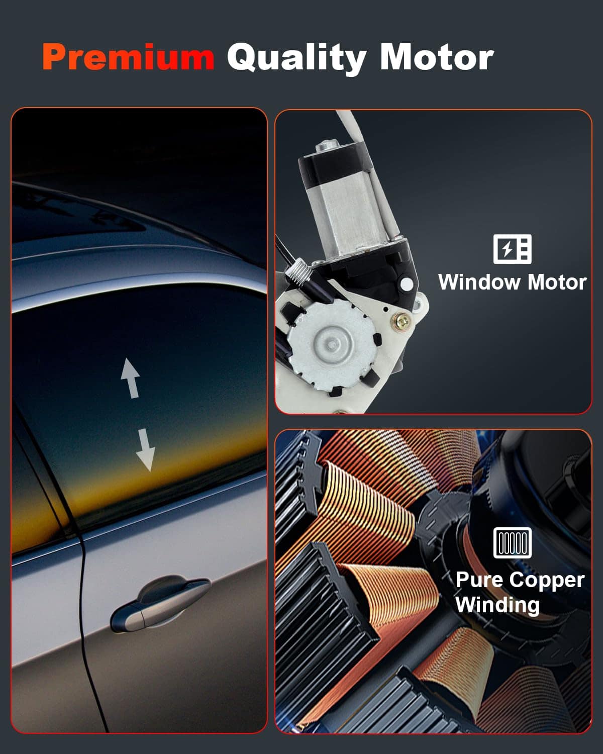 cciyu Regulador de Ventana Eléctrica Trasero del Lado del - Imagen 6