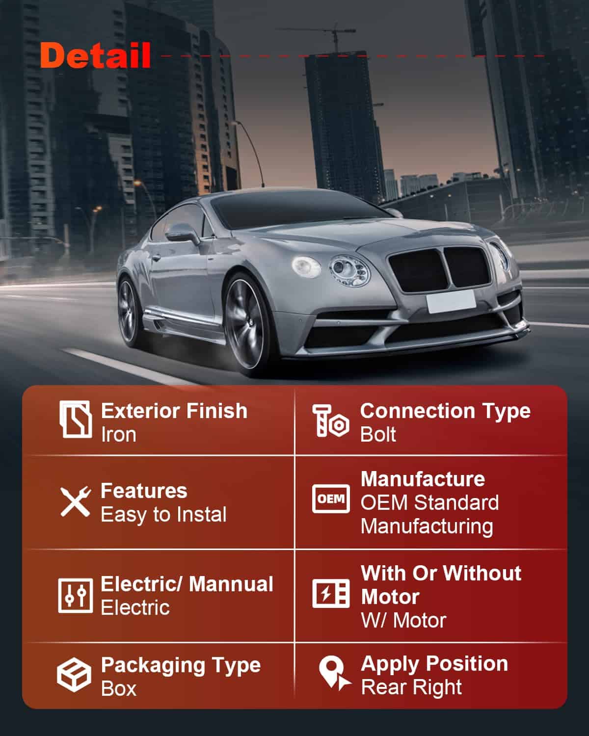 cciyu Regulador de ventana eléctrico trasero -l 741-709 - Imagen 7