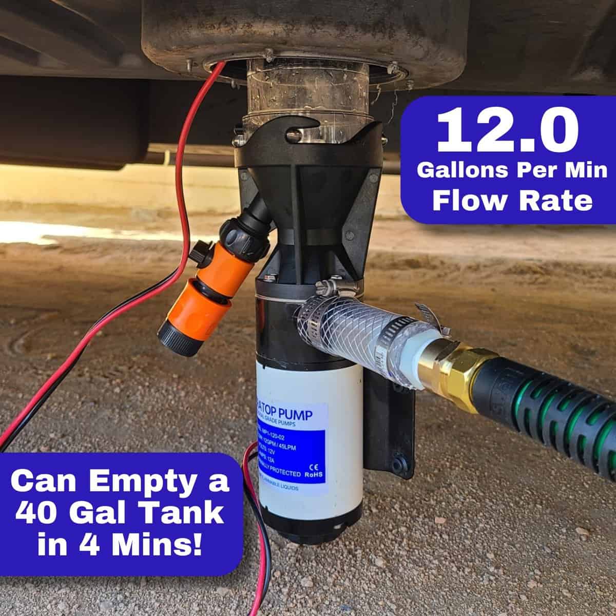 Bomba Trituradora de Macerador RV SewerFlo con Liberación - Imagen 5