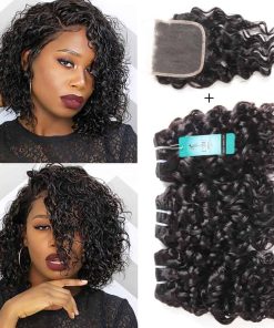 Paquetes de Onda de Agua de Malasia con Cierre 12A Mechones