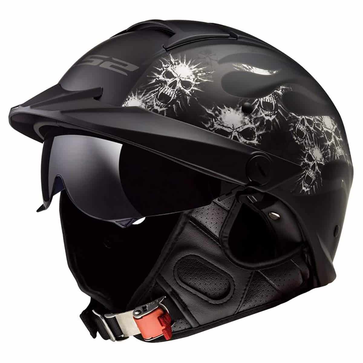 Casco de Media Cara LS2 Helmets Rebellion (Bones - Grande)