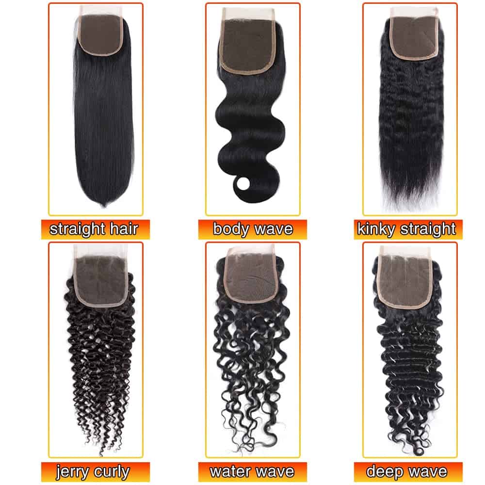 Cierre de Encaje de Pelo Humano Virgen Brasileño Recto 4x4 - Imagen 6