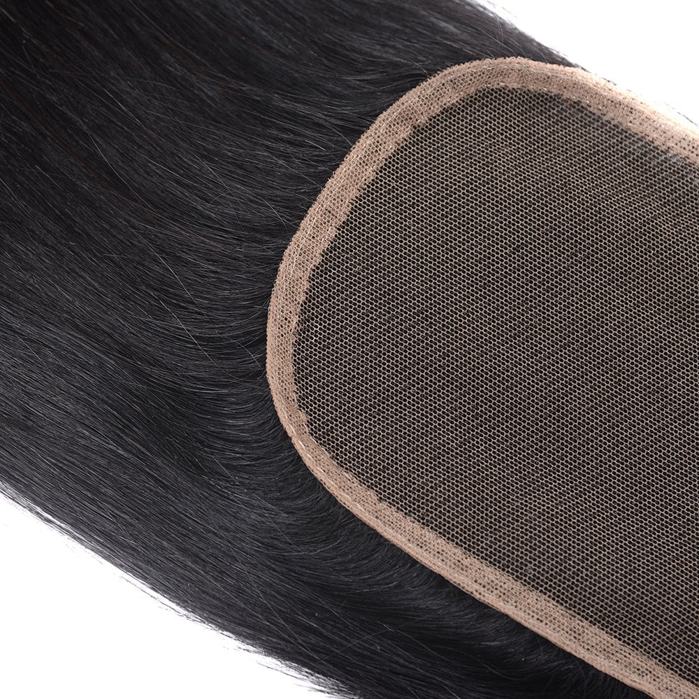 Cierre de Encaje de Pelo Humano Virgen Brasileño Recto 4x4 - Imagen 3