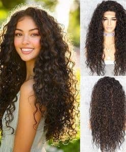 SAPPHIREWIGS Pelucas Rizadas de Encaje Sintético Rizado