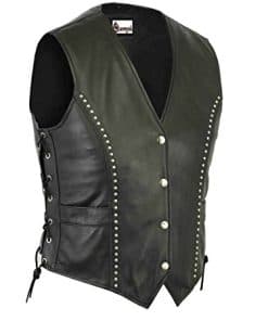 Chaleco de Motociclista de Cuero para Mujeres Classyak