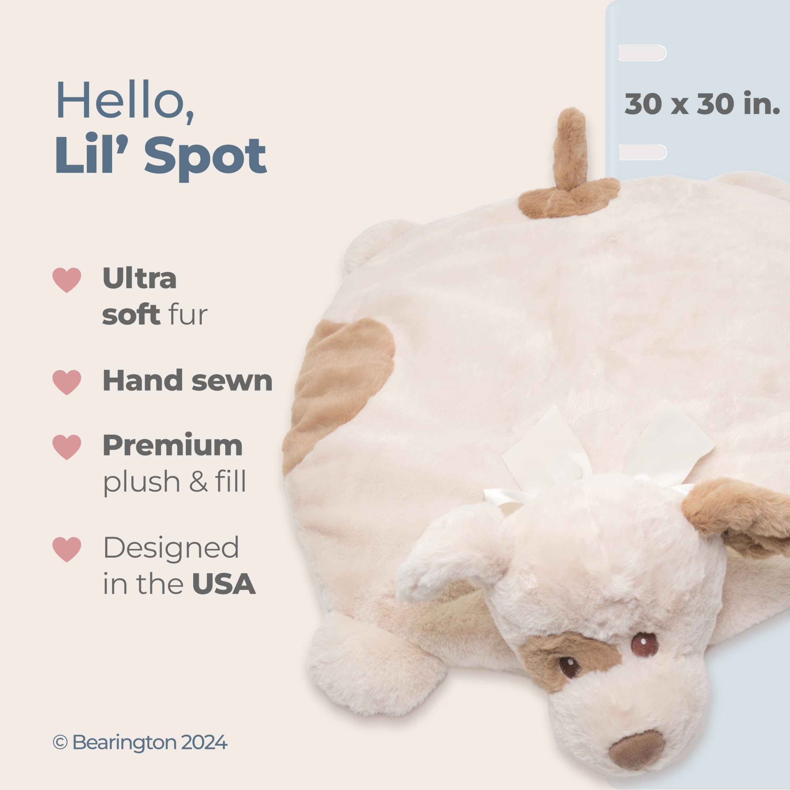 Cobija de Juego Bearington Baby Lil' Spot, Perrito Beige de - Imagen 3